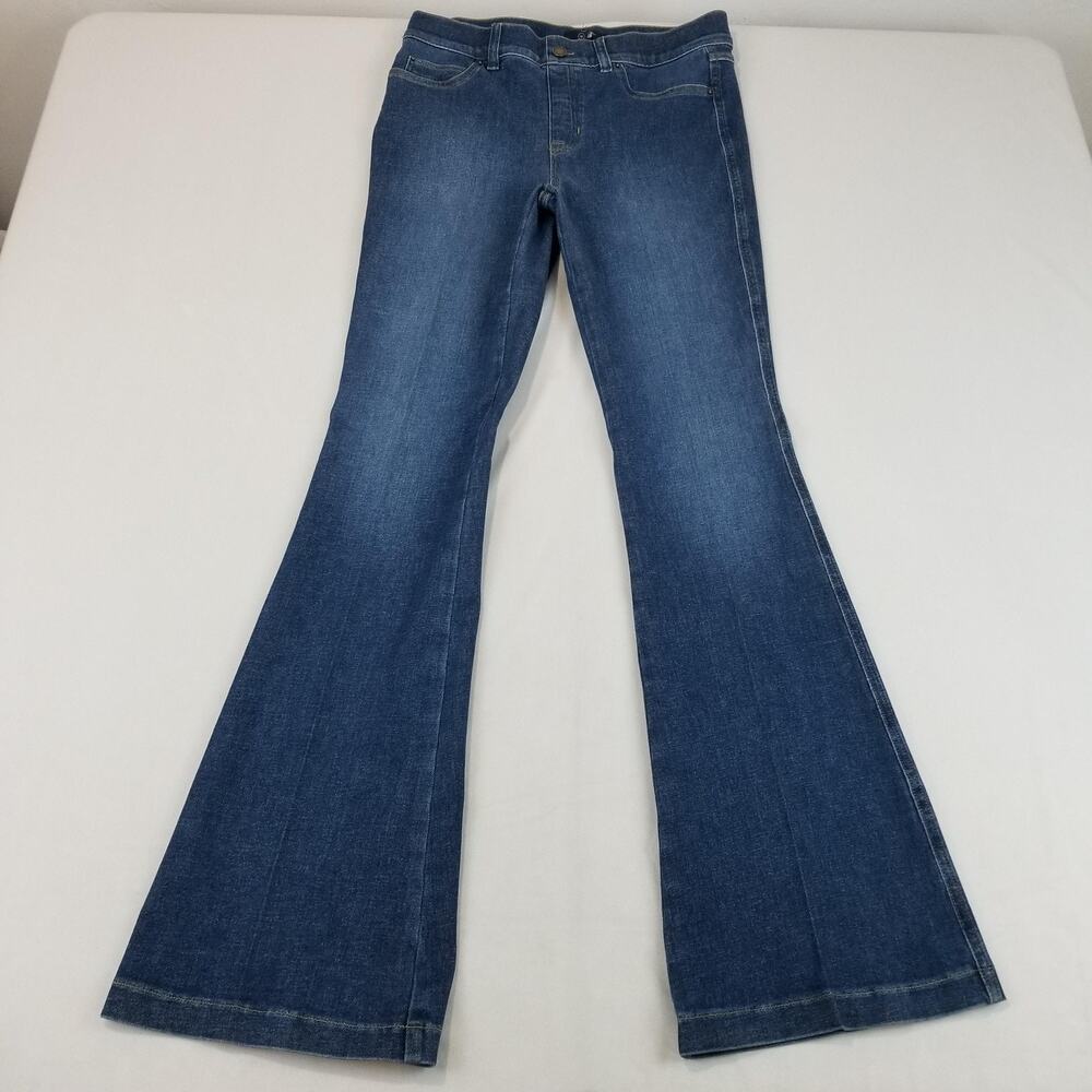 SPANX Jeans Womens Medium Blue EveryWear Flare Pull On High Rise Stretch 21164R - Picture 13 of 13